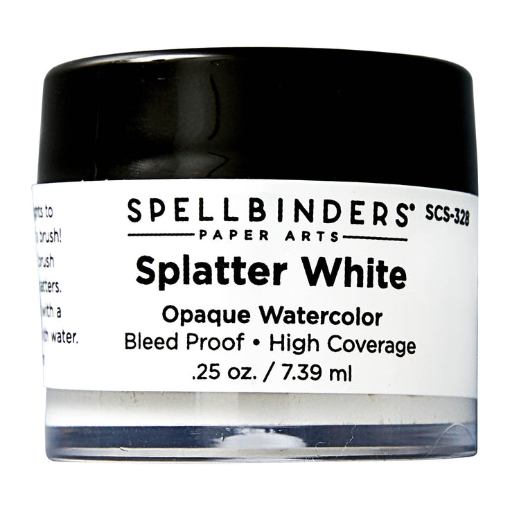 Spellbinders - Card Shoppe Essentials Collection - Watercolor - Splatter White Opaque