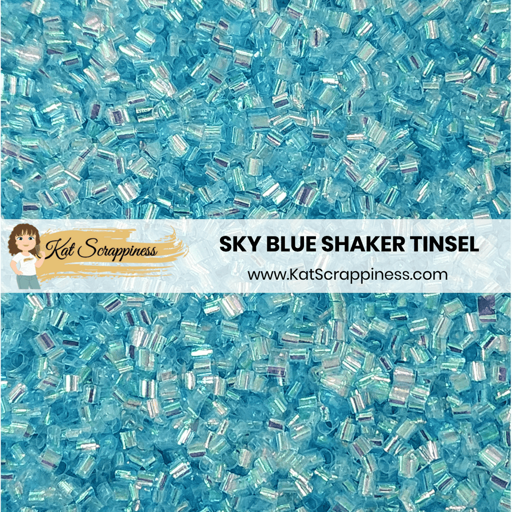 Sky Blue Shaker Tinsel - New Release!