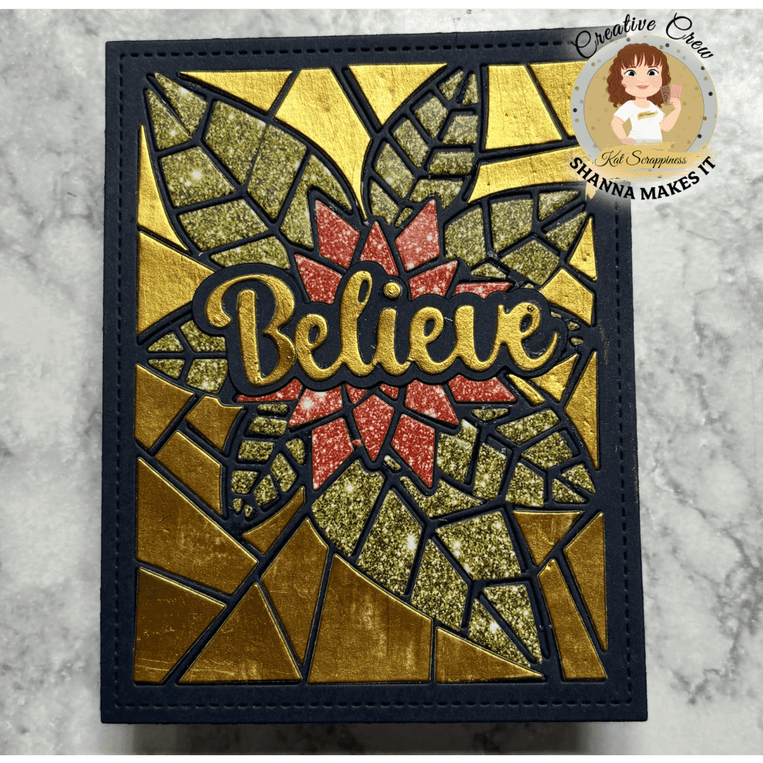 Stained Glass Poinsettia Window Craft Die