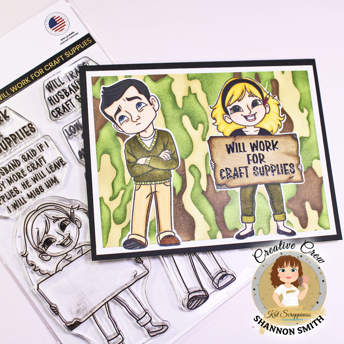 Layered Camouflage 6x6 Stencils - 3pc