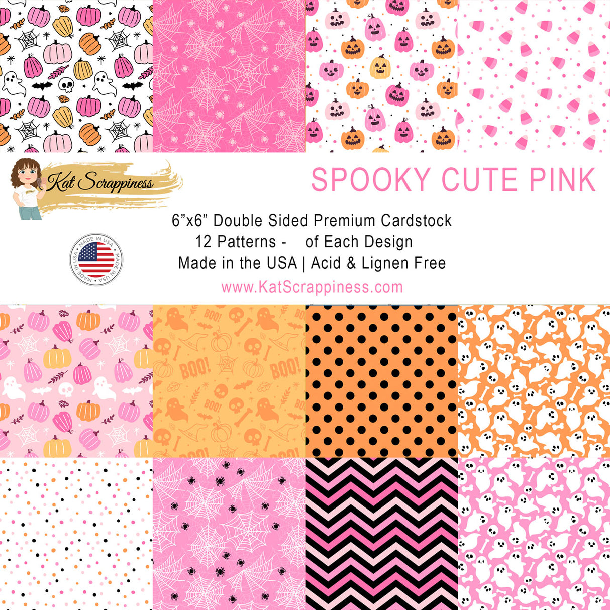 Spooky Cute Pink 6x6 Paper Pad