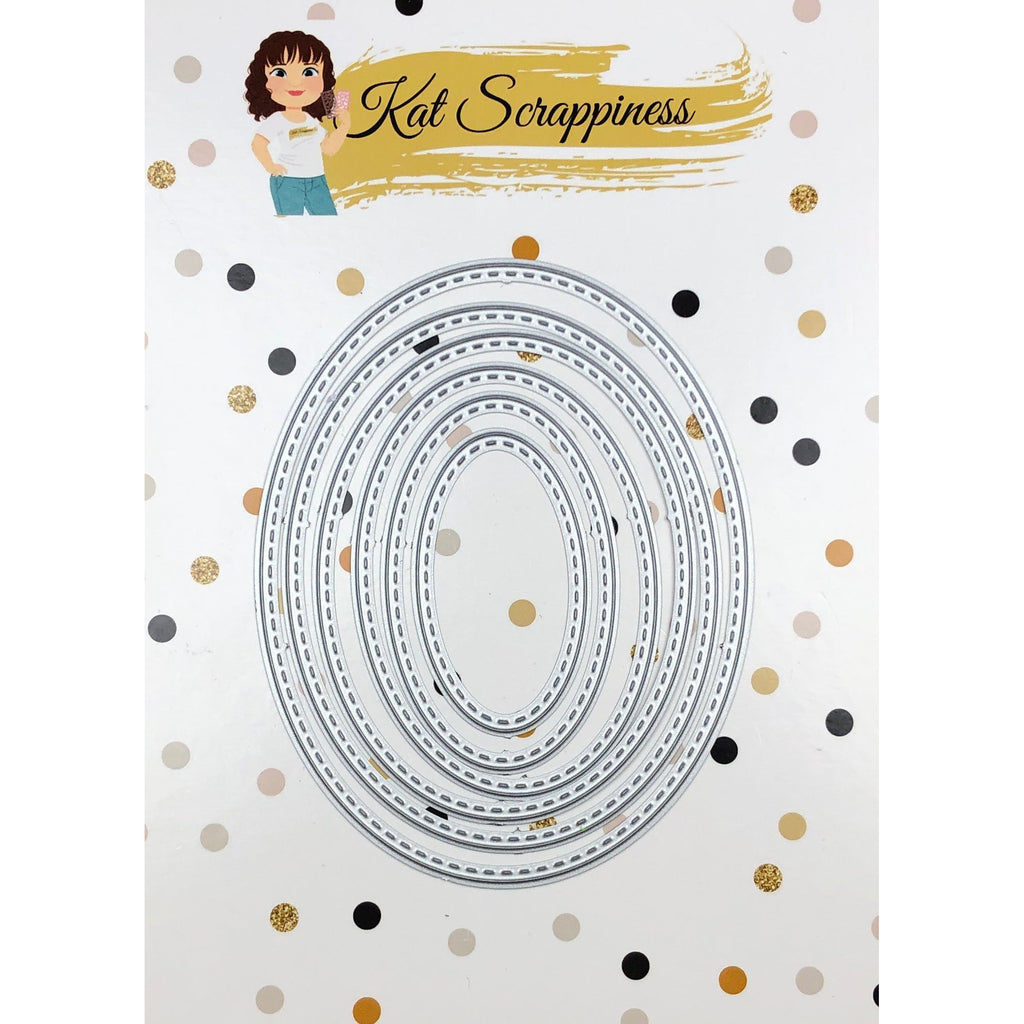Stitched Oval Craft Dies - Kat Scrappiness
