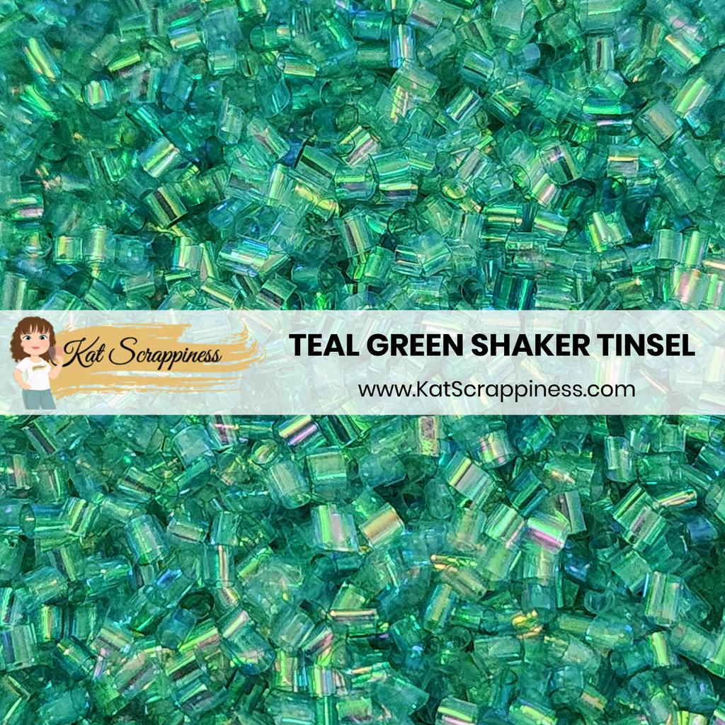 Teal Green Shaker Tinsel - New Release!