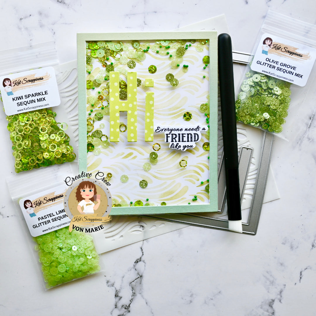 Glitter Sequin Mix - Olive Grove