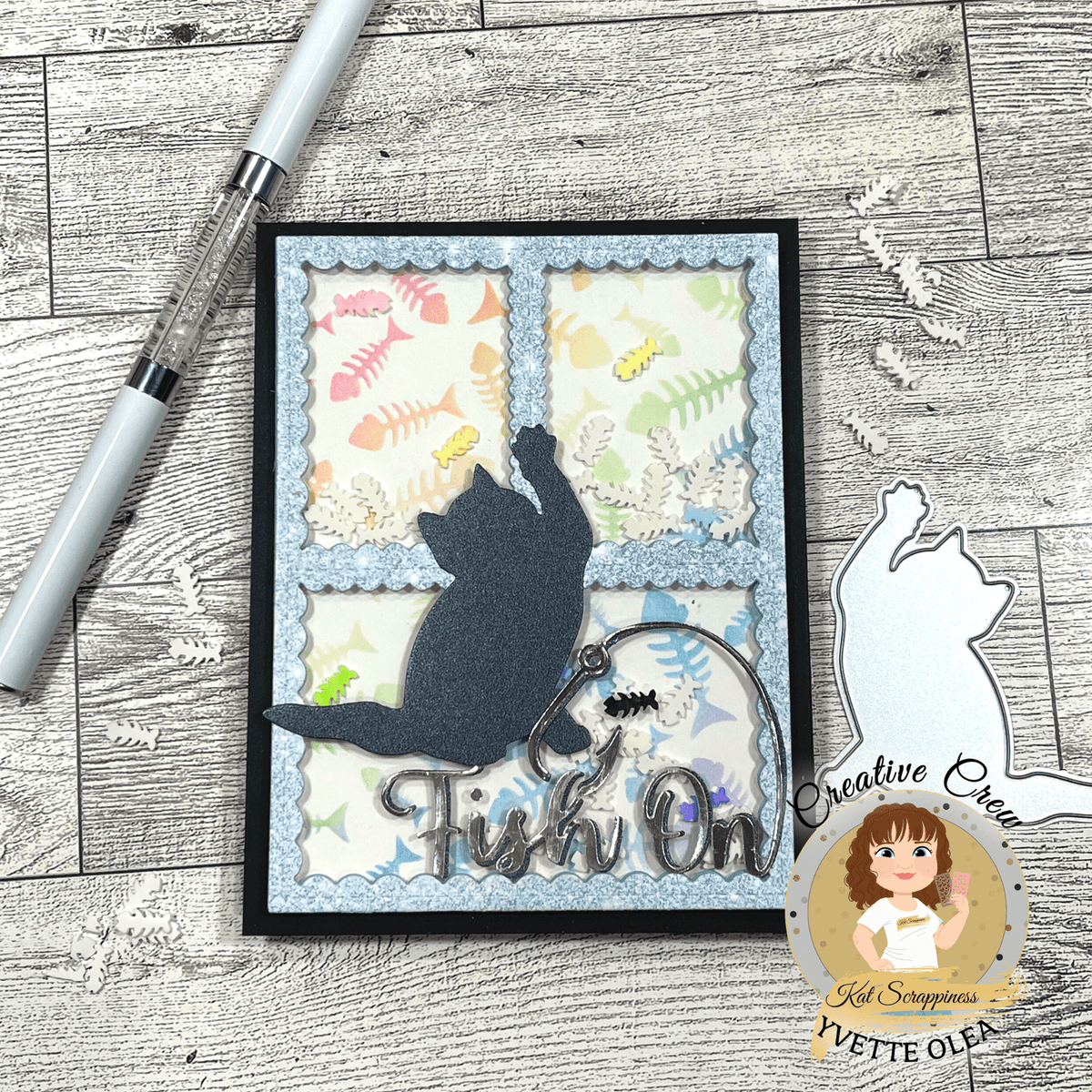 Kitty Chasing Butterflies Craft Die - New Release
