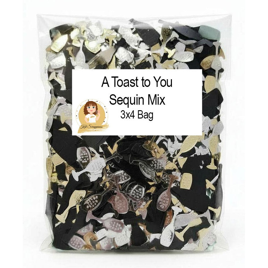 A Toast to You Sequin Mix - 3x4 Bag - New Release!