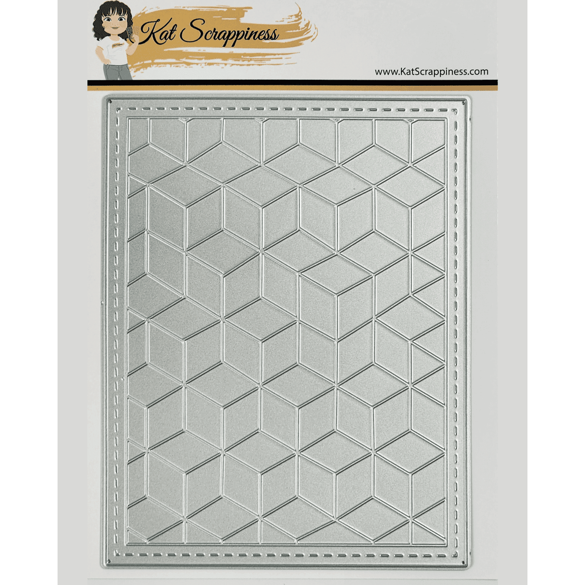 Qbert Pattern Background A2 Qbert Quilt Background Craft Die – Kat Scrappiness