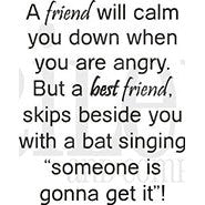 A friend will calm you down Cling Stamp by Riley & Co