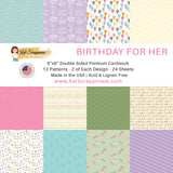 "Birthday for Her" 6x6 Patterned Paper Pack