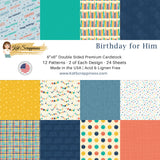 "Birthday for Him" 6x6 Patterned Paper Pack