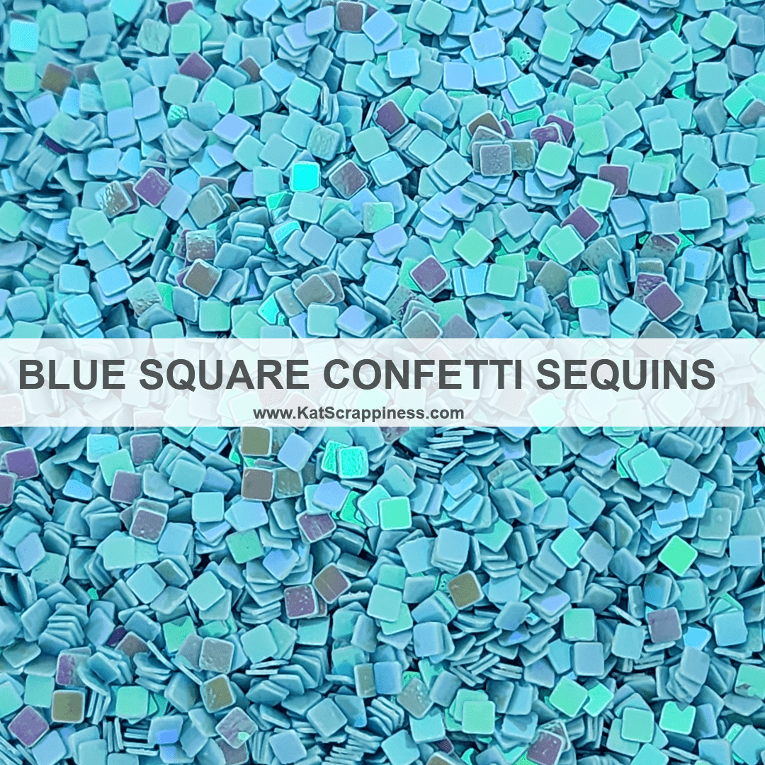 Blue Square Confetti Sequins