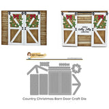 Country Christmas Barn Door Craft Dies