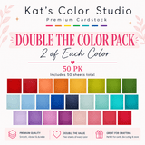 Kat's Color Studio - Premimum Cardstock - Double the Color - 50 sheets