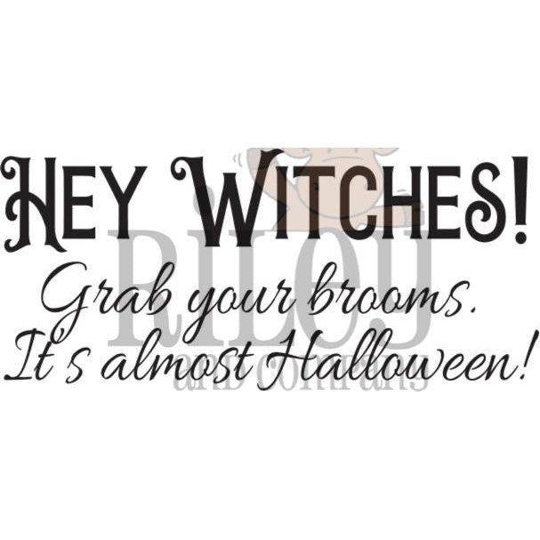 Hey Witches Cling Stamp by Riley &amp; Co