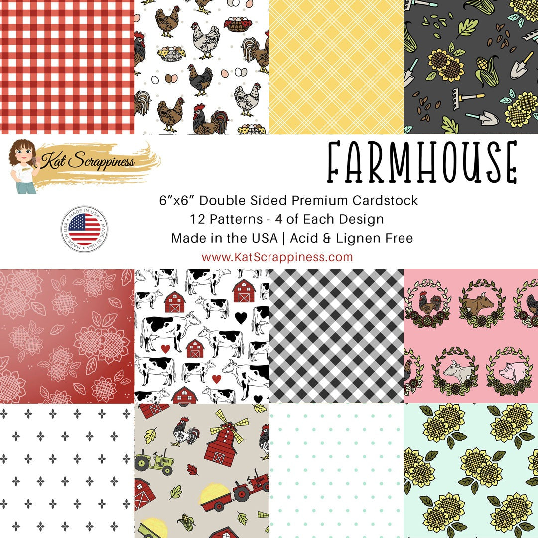 Farmhouse 6x6 Paper Pad - Kat Scrappiness