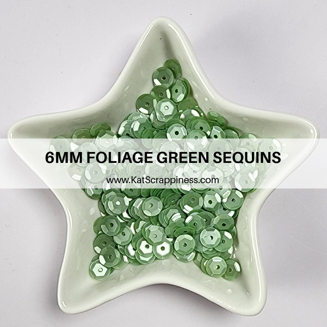 6mm Foliage Green Sequins