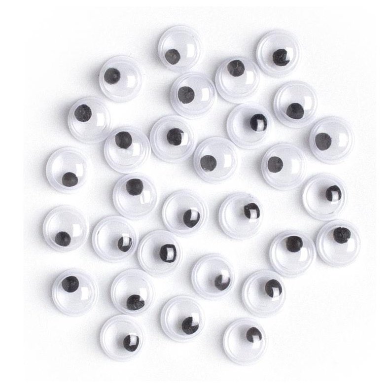 Paste-On Googly Eyes Assorted 5mm - 30/pkg - Kat Scrappiness