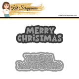 Grouchy Merry Christmas Shadow Sentiment Craft Dies