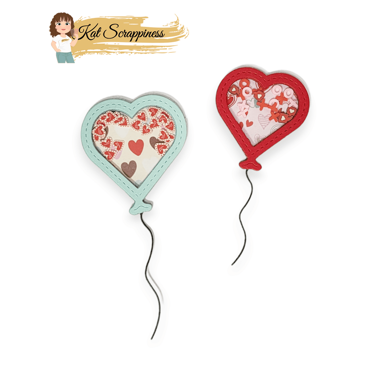 Heart Balloon Shaker Card Craft Dies