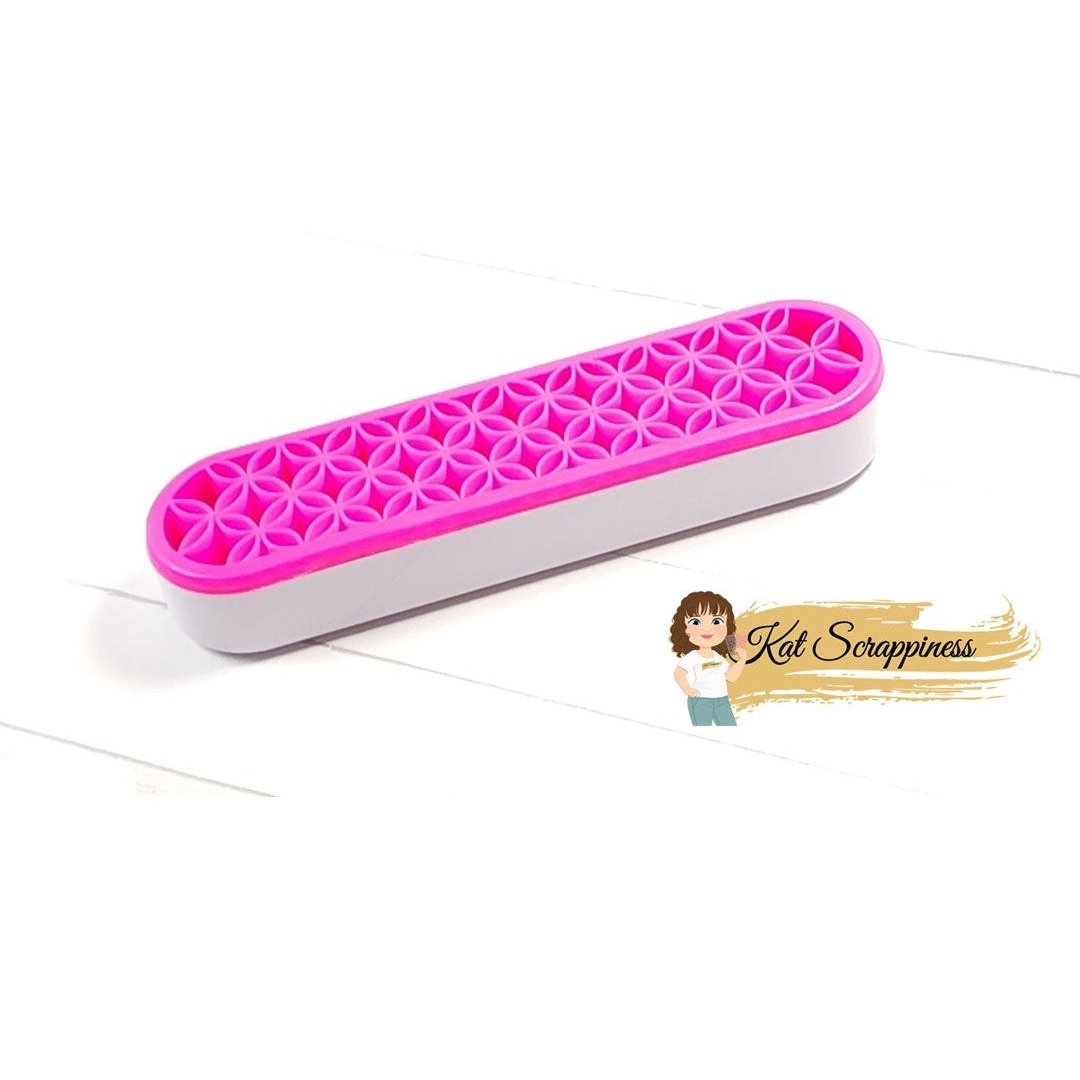Kat Scrappiness Silicone Tool Caddy | Blending Brush Holder | Hot Pink