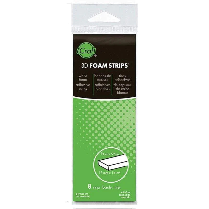 iCraft 3D Double-Sided Adhesive Foam Strips White , 1/2 in x 5.5 in