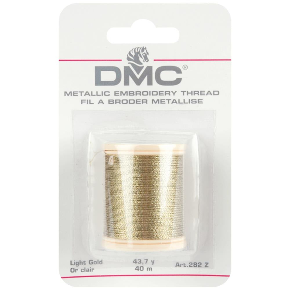 DMC Metallic Embroidery Thread 43.7yd Light Gold