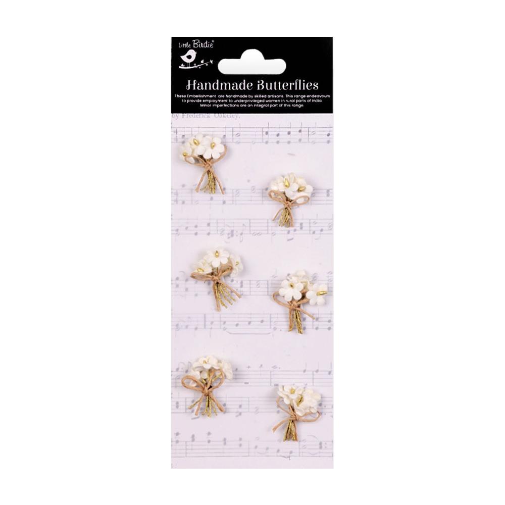 Ivory Paper Bouquet Handmade Embellishment Stickers