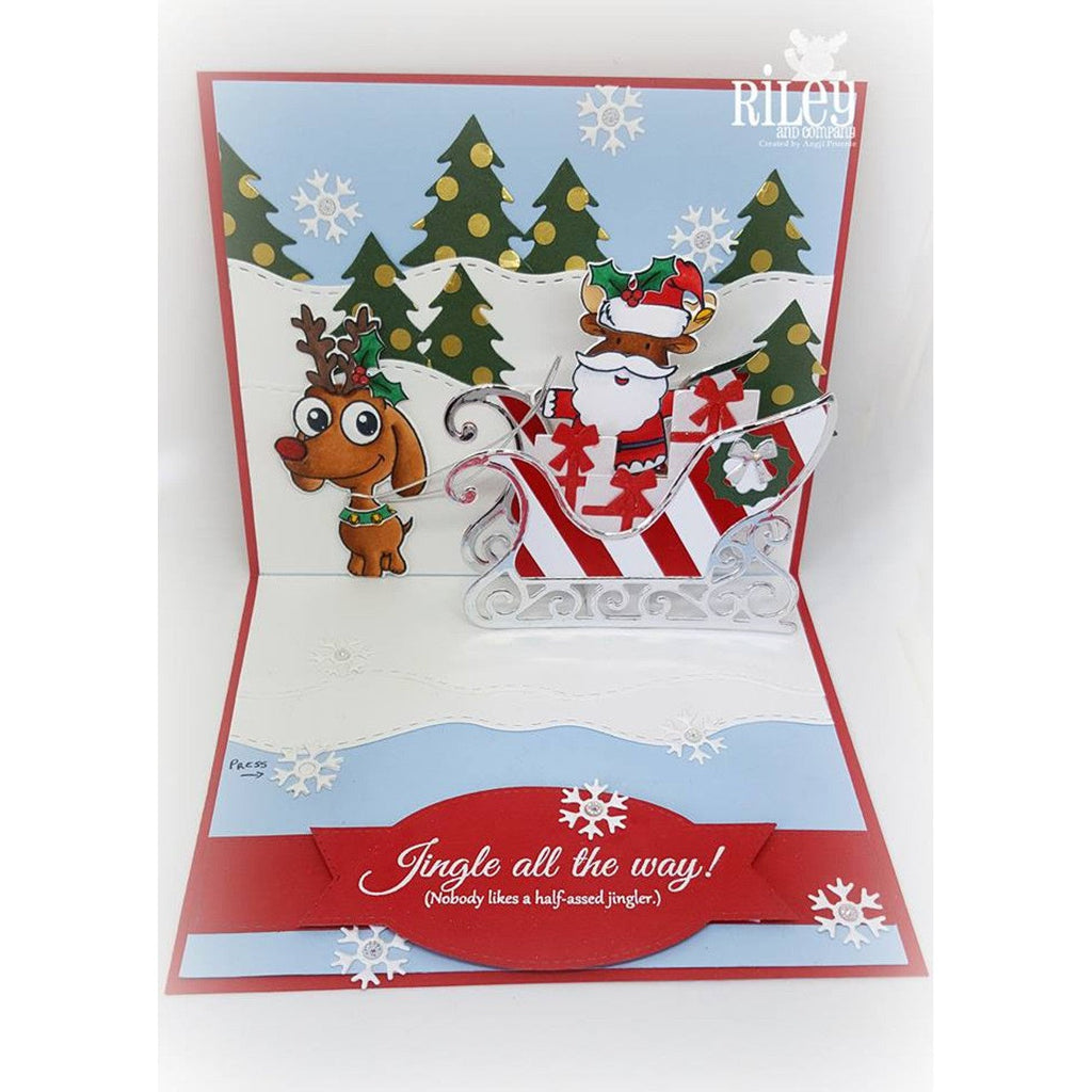 Jingle all the Way Cling Stamp by Riley & Co