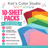 Kat’s Color Studio Premium Cardstock - 10 pack *NEW COLORS ADDED!*