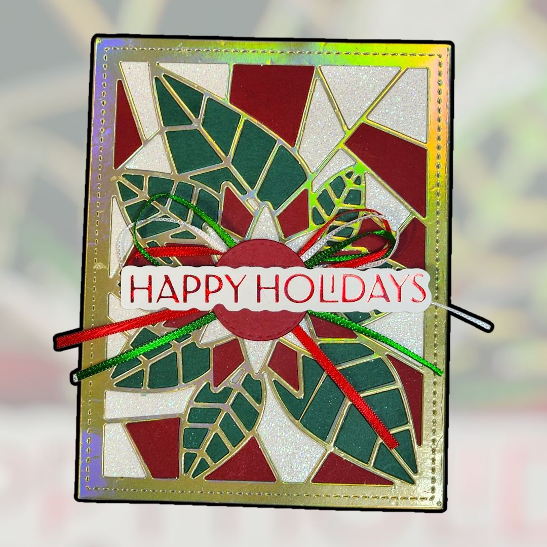 Stained Glass Poinsettia Window Craft Die