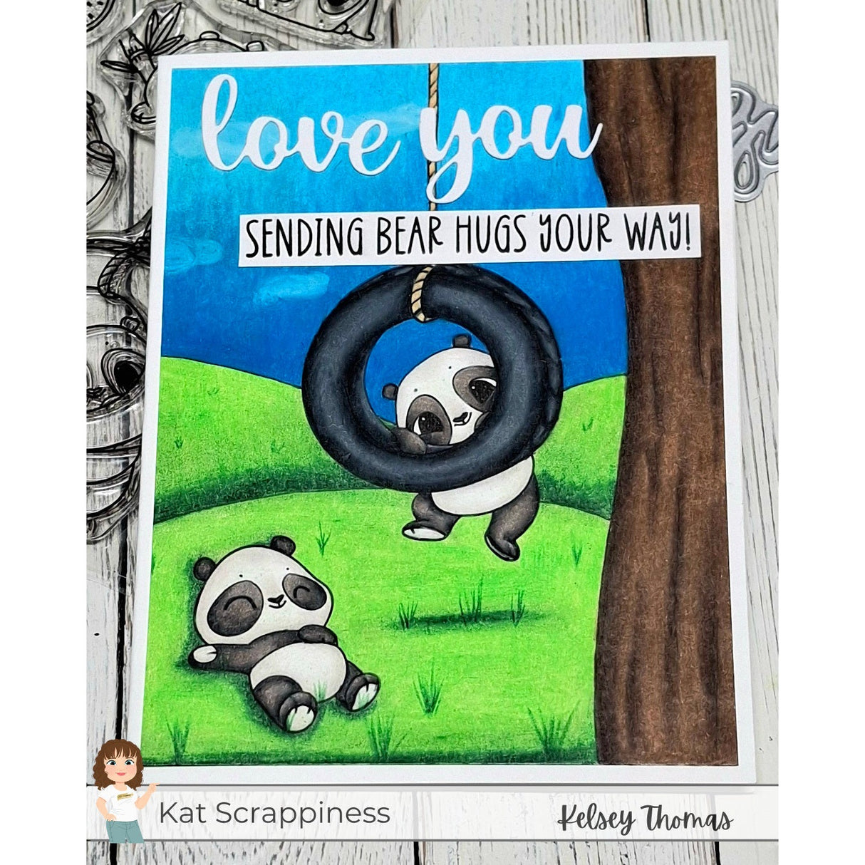Rolly Polly Pandas Stamp Set