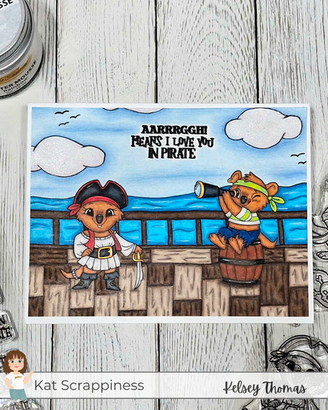 Pirate Quokkas Sentiments Stamp Set
