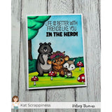 Sentiment Shoppe – Within the Fold: "Highland Mini Moos Sentiments" 6x6 Stamp Set