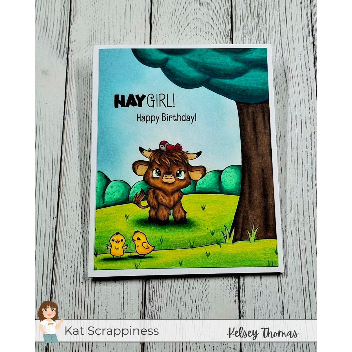 Sentiment Shoppe – Within the Fold: "Highland Mini Moos Sentiments" 6x6 Stamp Set