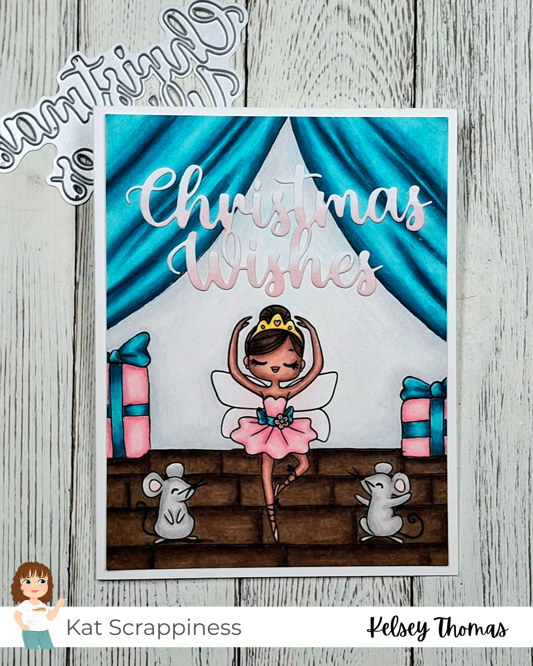 Christmas Wishes Word Dies With Shadow