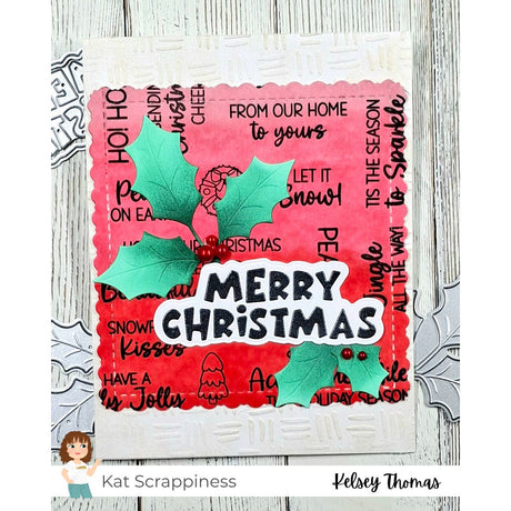 Grouchy Merry Christmas Shadow Sentiment Craft Dies