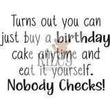 Buy A Birthday Cake Anytime Clear Stamp by Riley & Co