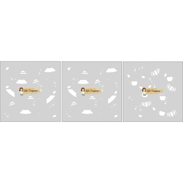 Layered Pumpkin Spice 6x6 Stencils 3pk -