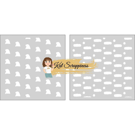 Layered Santa Hats 6x6 Stencil Set 2pk -