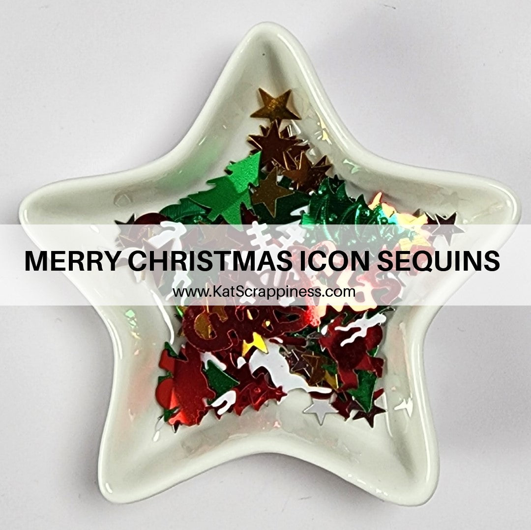 Merry Christmas Icons Sequin Mix