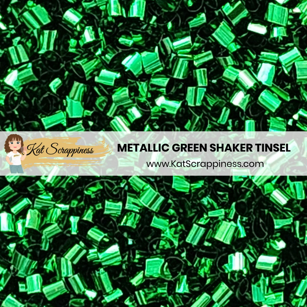 Metallic Green Shaker Tinsel - New Release!