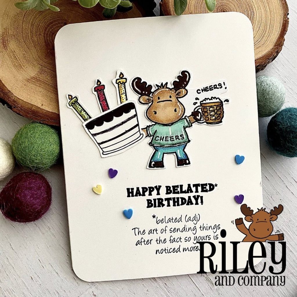 Belated Cling Stamp by Riley & Co