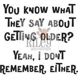 I Don't Remember Either Clear Stamp by Riley & Co