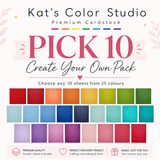Kat’s Color Studio Premium Cardstock - Pick 10 Pack
