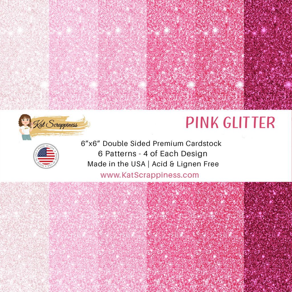 Pink Faux Glitter 6x6 Paper Pad