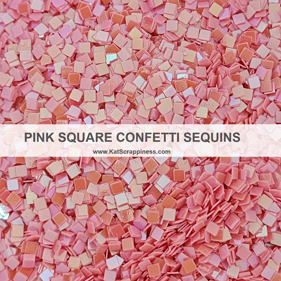 Pink Square Confetti Sequins