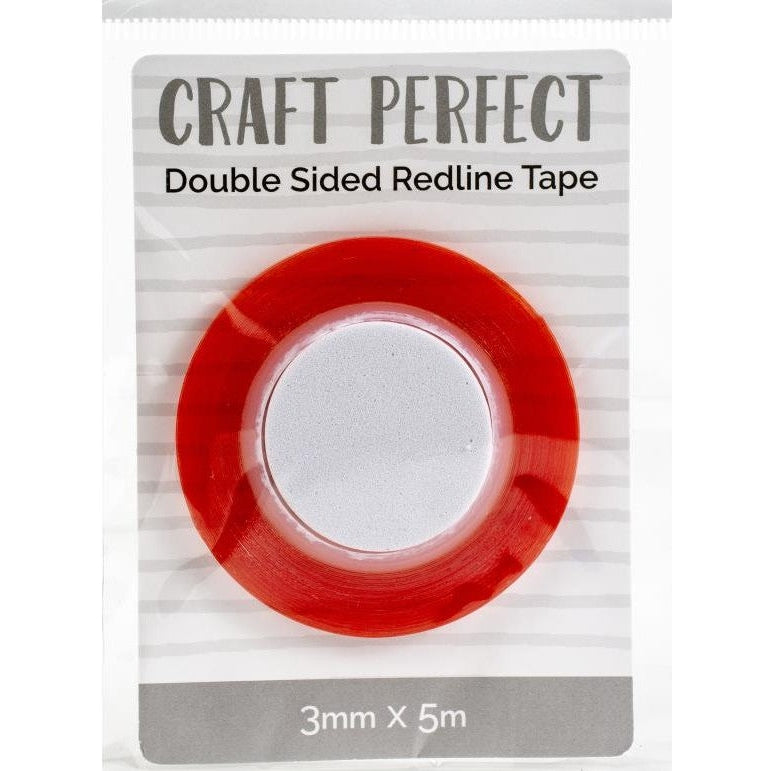 Craft Perfect Red Line Tape 3mm - Clear 9734E