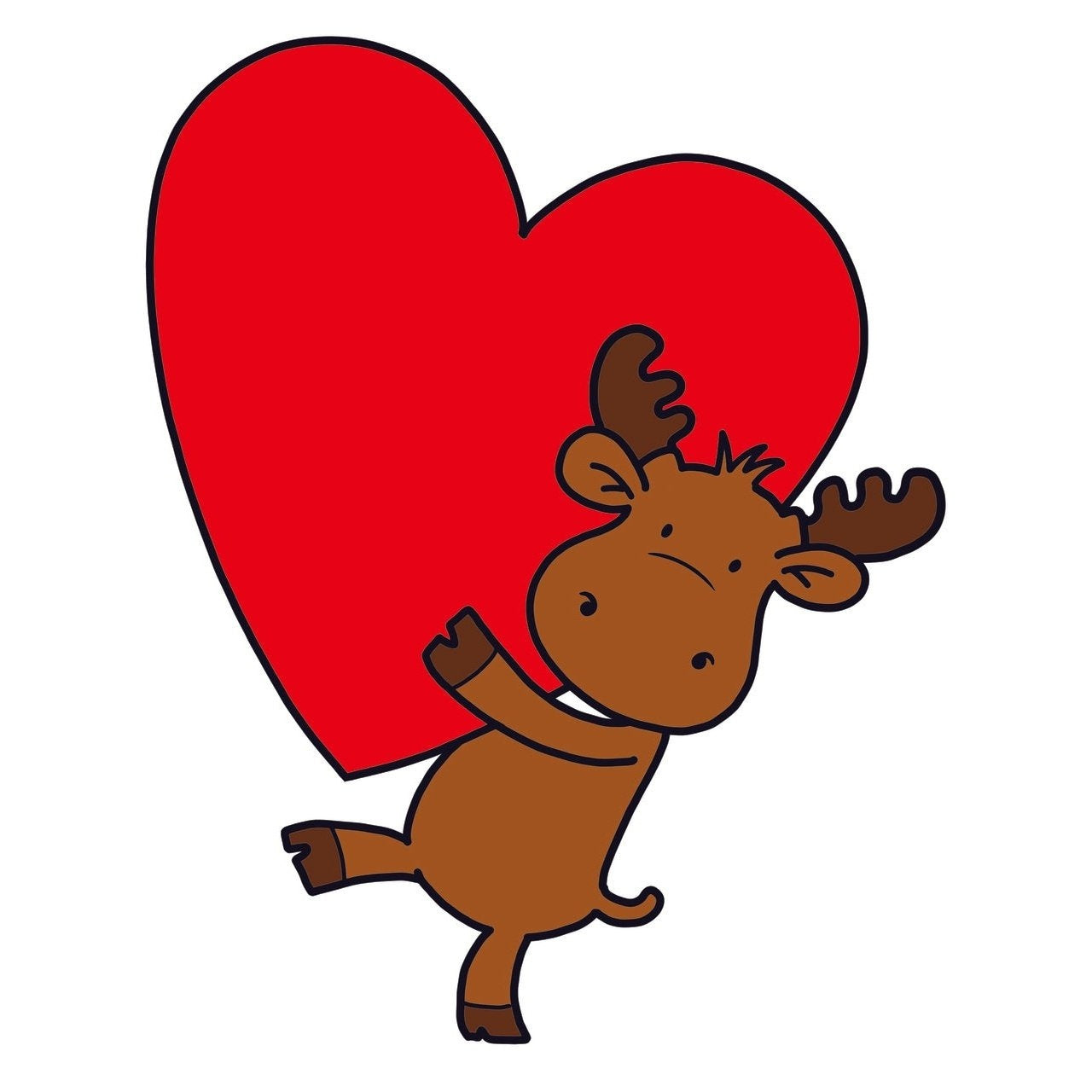 Riley Carrying Big Heart Cling Stamp by Riley & Co