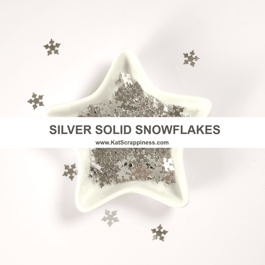 Silver Solid Snowflake Sequins