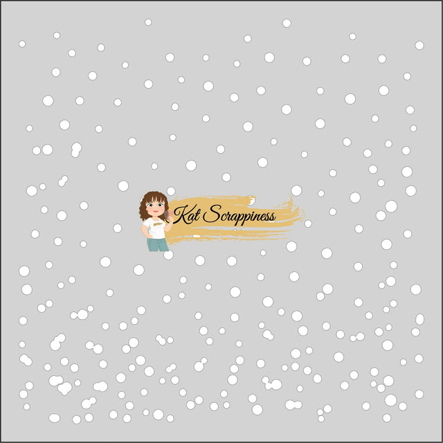 Snow Flurries 6x6 Stencil -